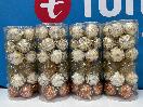 Thumbnail '3' of Christmas Baubles - Gold Coloured, Orange/White - 4 Tubes *NEW*