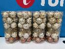 Thumbnail '1' of Christmas Baubles - Gold Coloured, Orange/White - 4 Tubes *NEW*