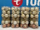 Thumbnail '3' of Christmas Baubles - Gold Coloured, Orange/White - 4 Tubes *NEW*