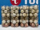Thumbnail '3' of Christmas Baubles - Gold Coloured, Orange/White - 4 Tubes *NEW*