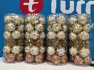 Thumbnail '3' of Christmas Baubles - Gold Coloured, Orange/White - 4 Tubes *NEW*