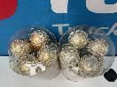 Thumbnail '2' of Christmas Baubles - Gold Coloured, Orange/White - 2 Tubes *NEW*