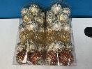 Thumbnail '5' of Christmas Baubles - Gold Coloured, Orange/White - 2 Tubes *NEW*