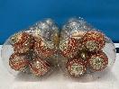 Thumbnail '4' of Christmas Baubles - Gold Coloured, Orange/White - 2 Tubes *NEW*