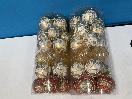 Thumbnail '5' of Christmas Baubles - Gold Coloured, Orange/White - 2 Tubes *NEW*