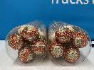Thumbnail '4' of Christmas Baubles - Gold Coloured, Orange/White - 2 Tubes *NEW*