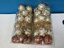 Thumbnail '5' of Christmas Baubles - Gold Coloured, Orange/White - 2 Tubes *NEW*