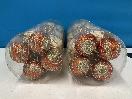 Thumbnail '4' of Christmas Baubles - Gold Coloured, Orange/White - 2 Tubes *NEW*