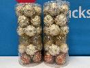 Thumbnail '3' of Christmas Baubles - Gold Coloured, Orange/White - 2 Tubes *NEW*