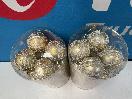 Thumbnail '2' of Christmas Baubles - Gold Coloured, Orange/White - 2 Tubes *NEW*
