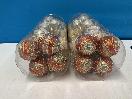 Thumbnail '4' of Christmas Baubles - Gold Coloured, Orange/White - 2 Tubes *NEW*