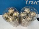 Thumbnail '2' of Christmas Baubles - Gold Coloured, Orange/White - 2 Tubes *NEW*
