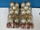 Thumbnail '5' of Christmas Baubles - Gold Coloured, Orange/White - 2 Tubes *NEW*