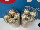Thumbnail '2' of Christmas Baubles - Gold Coloured, Orange/White - 2 Tubes *NEW*