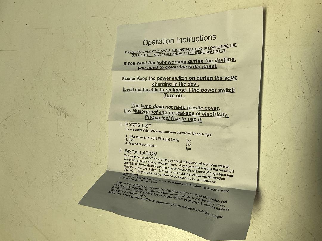 Photo '8' of 10x Outdoor Strings of Solar Lights *New* Photo '8' of 10x Outdoor Strings of Solar Lights *New*