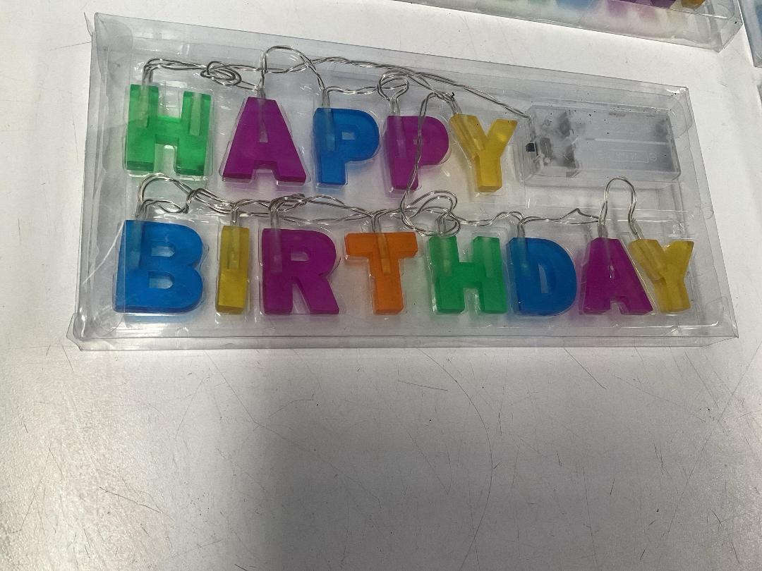 Photo '2' of 9x Battery Powered Strings of Happy Birthday Lights *New*