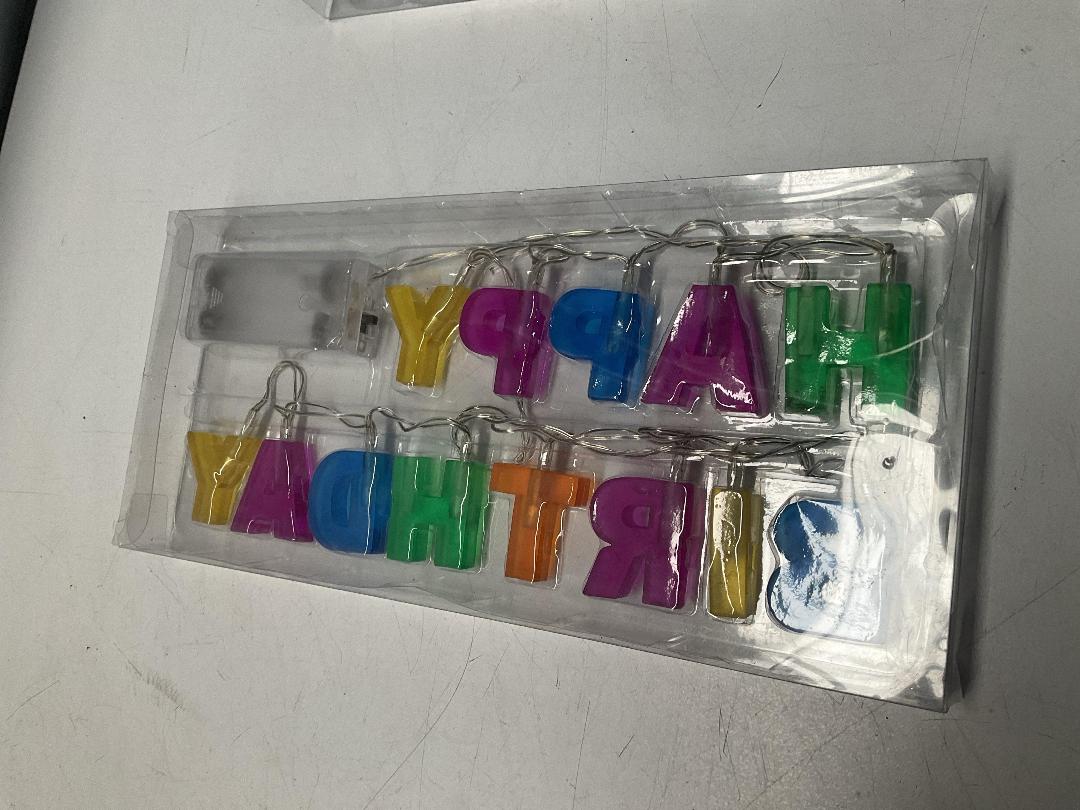 Photo '5' of 9x Battery Powered Strings of Happy Birthday Lights *New*