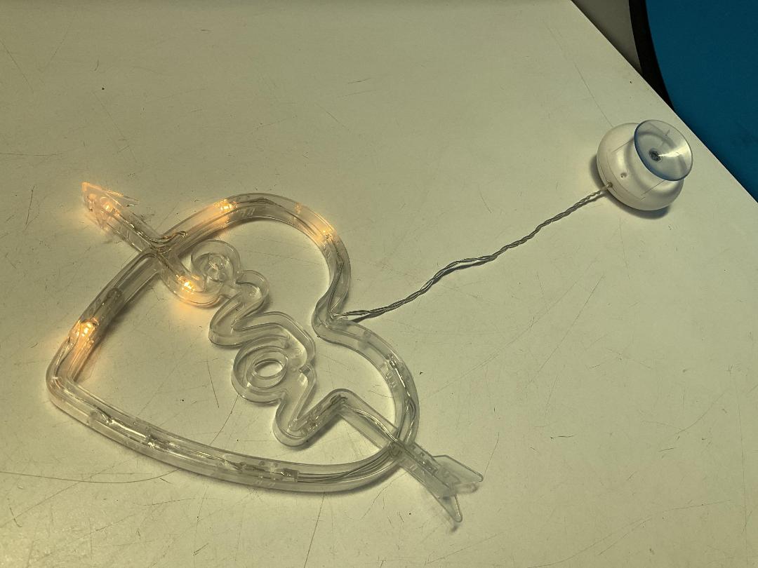 Photo '6' of Love Heart with Arrow Shaped Hanging / Suction Lights - (8pce)  *NEW*