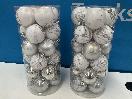 Thumbnail '1' of Christmas Baubles - White & Silvers - 2 Tubes *NEW*