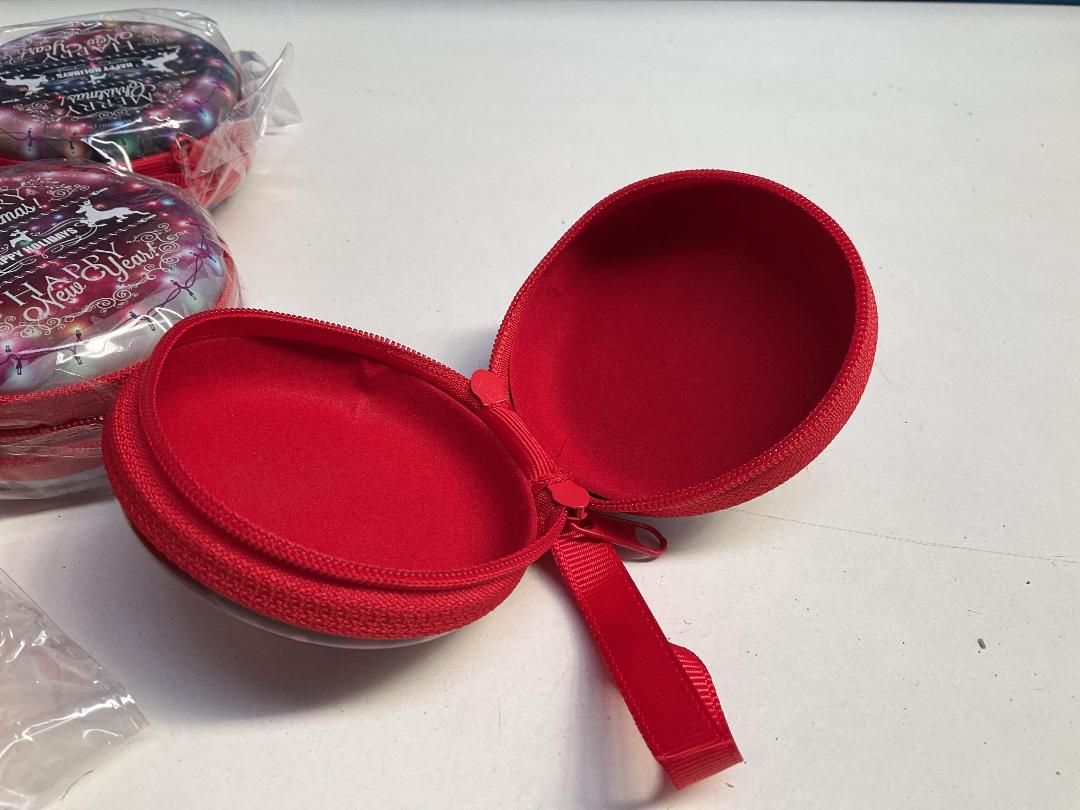 Photo '4' of Metal & Fabric Christmas Gift or Storage Tin - Style #3 (6pce)  *NEW*