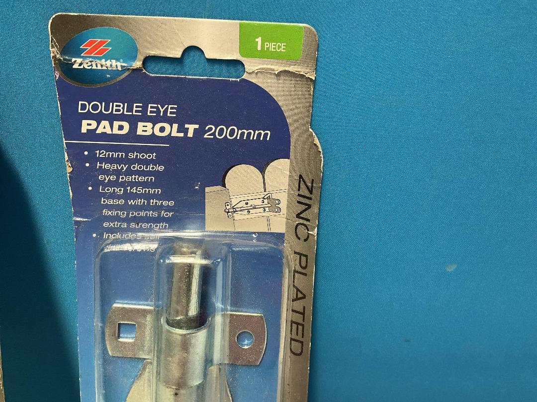 Photo '3' of 2x Zenith Double Eye Pad Bolt 200mm