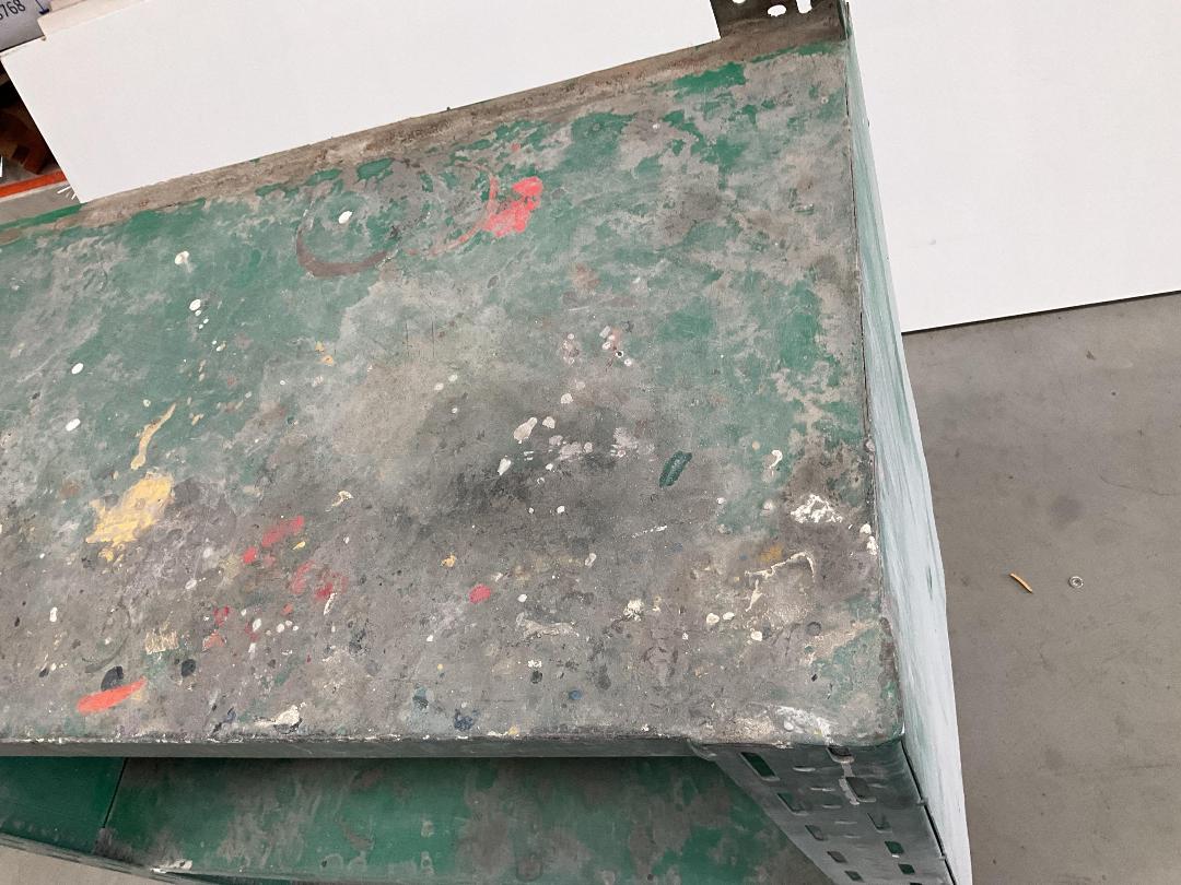 Photo '6' of Green Coloured Paint Shelf on Wheels/Garage Shelf