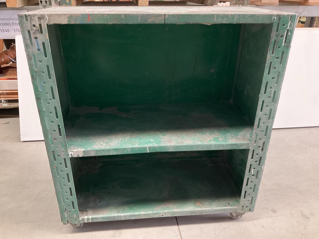 Photo '7' of Green Coloured Paint Shelf on Wheels/Garage Shelf