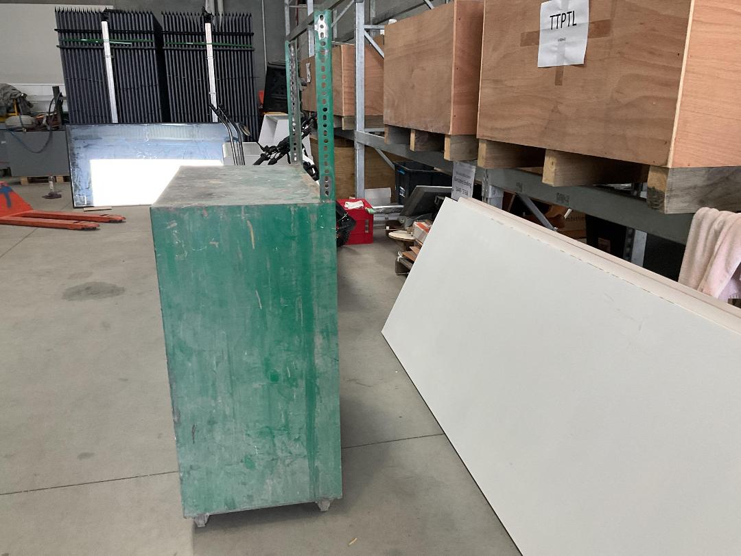 Photo '12' of Green Coloured Paint Shelf on Wheels/Garage Shelf