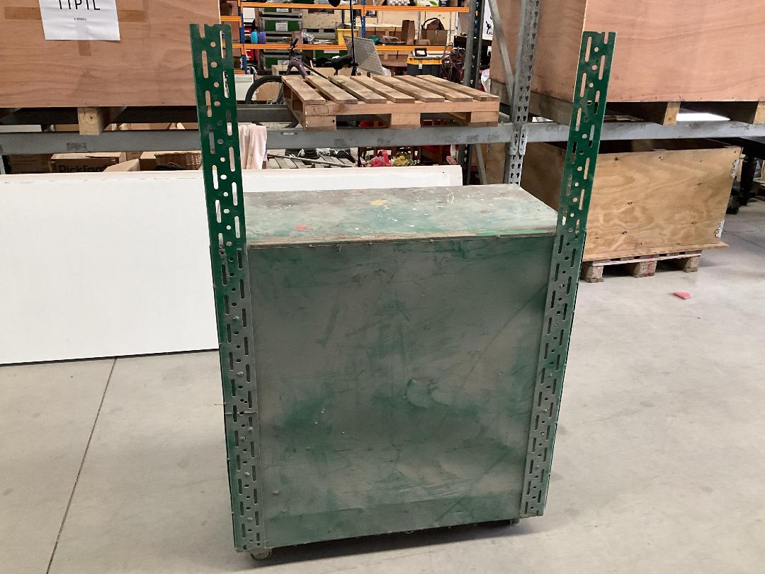 Photo '13' of Green Coloured Paint Shelf on Wheels/Garage Shelf