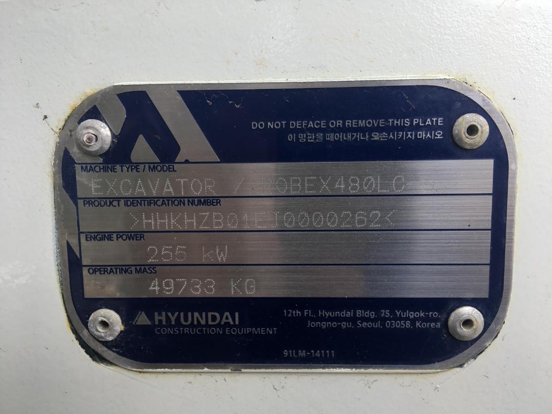 Photo '26' of Hyundai R480LC-9 EXCAVATOR Excavator Photo '26' of Hyundai R480LC-9 EXCAVATOR Excavator
