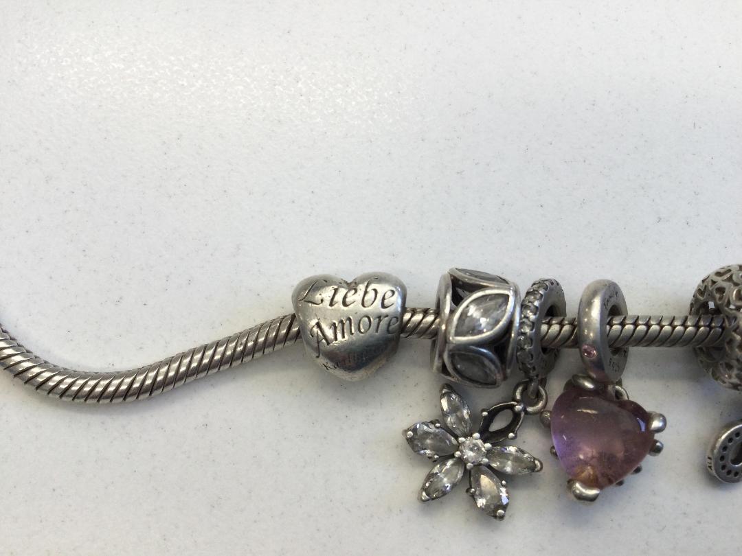 Photo '3' of Silver Charm Bracelet & 8 Charms