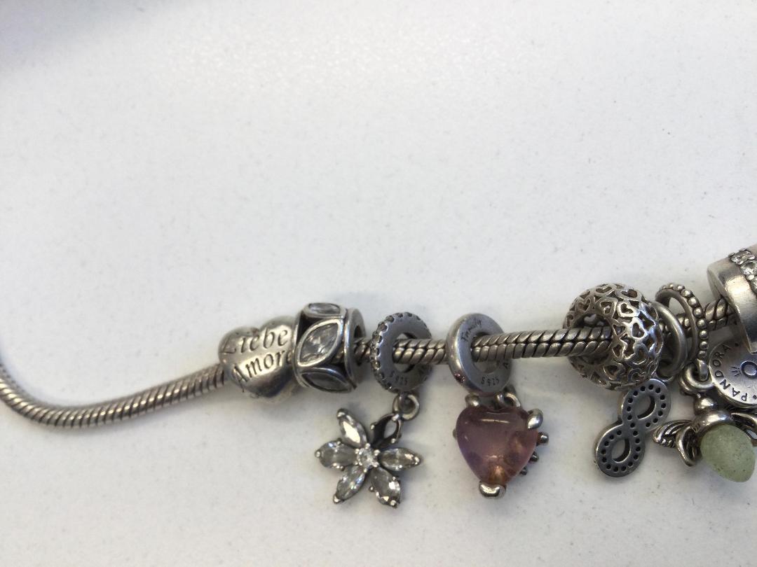 Photo '4' of Silver Charm Bracelet & 8 Charms
