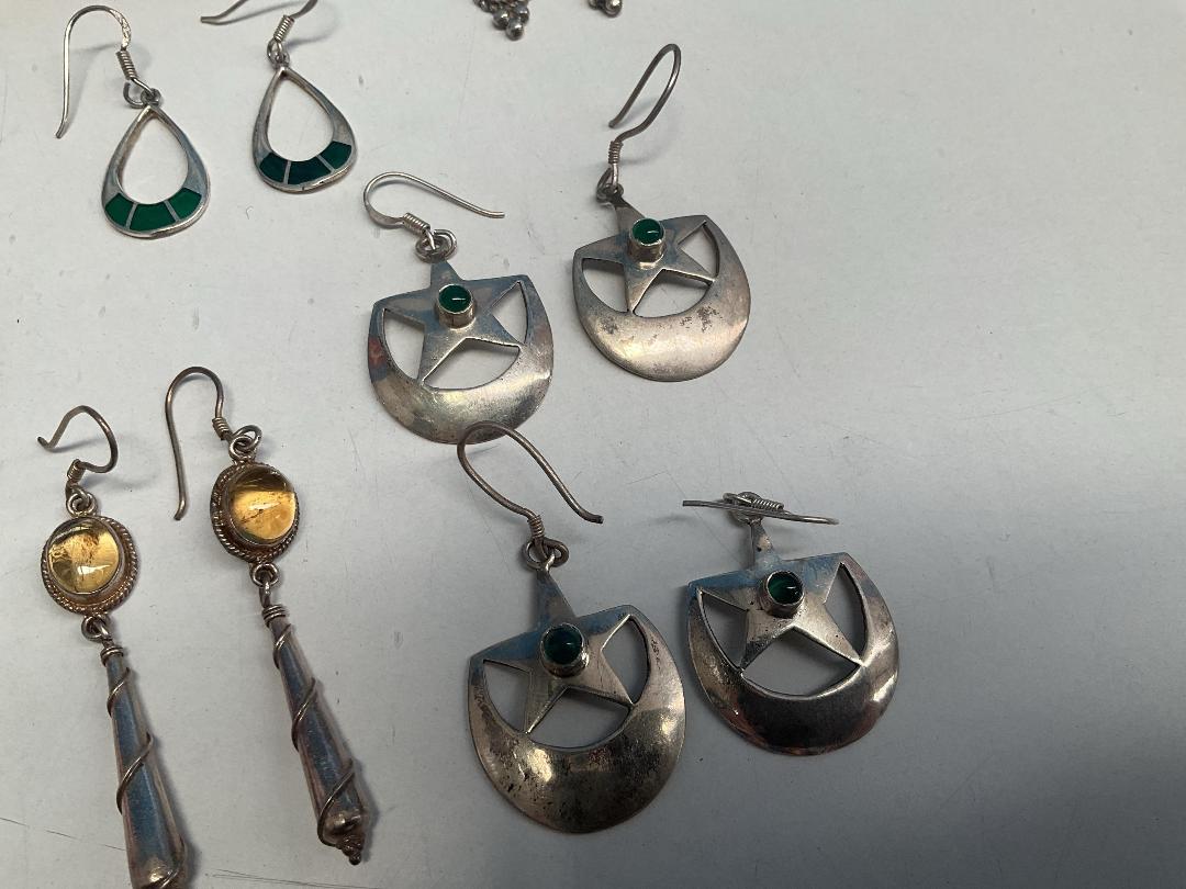 Photo '6' of Sterling Silver Earrings  - Sun & Moon Handmade Jewelry Nepal