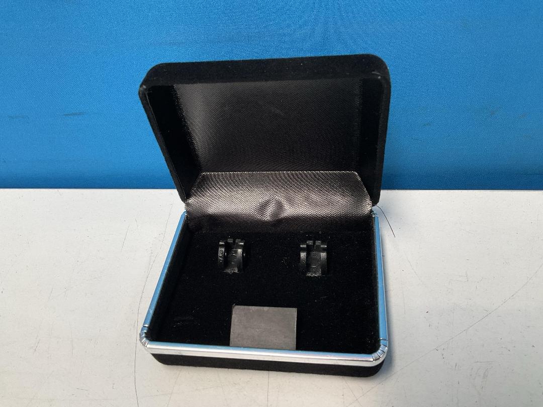 Photo '2' of 12x Black Metal & Fabric Jewellery Boxes  *NEW*