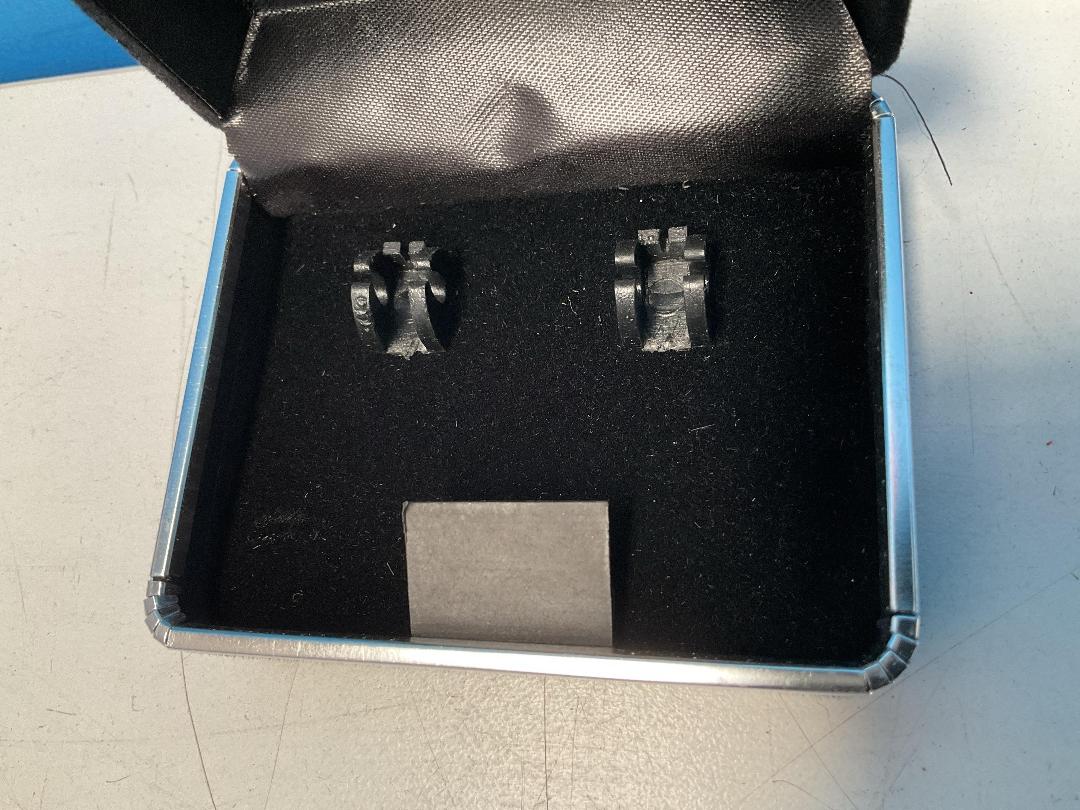 Photo '3' of 12x Black Metal & Fabric Jewellery Boxes  *NEW*