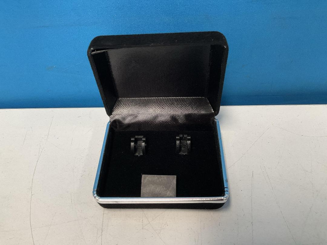 Photo '2' of 12x Black Metal & Fabric Jewellery Boxes  *NEW*