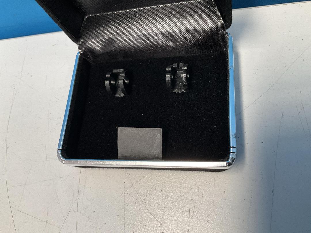 Photo '3' of 12x Black Metal & Fabric Jewellery Boxes  *NEW*