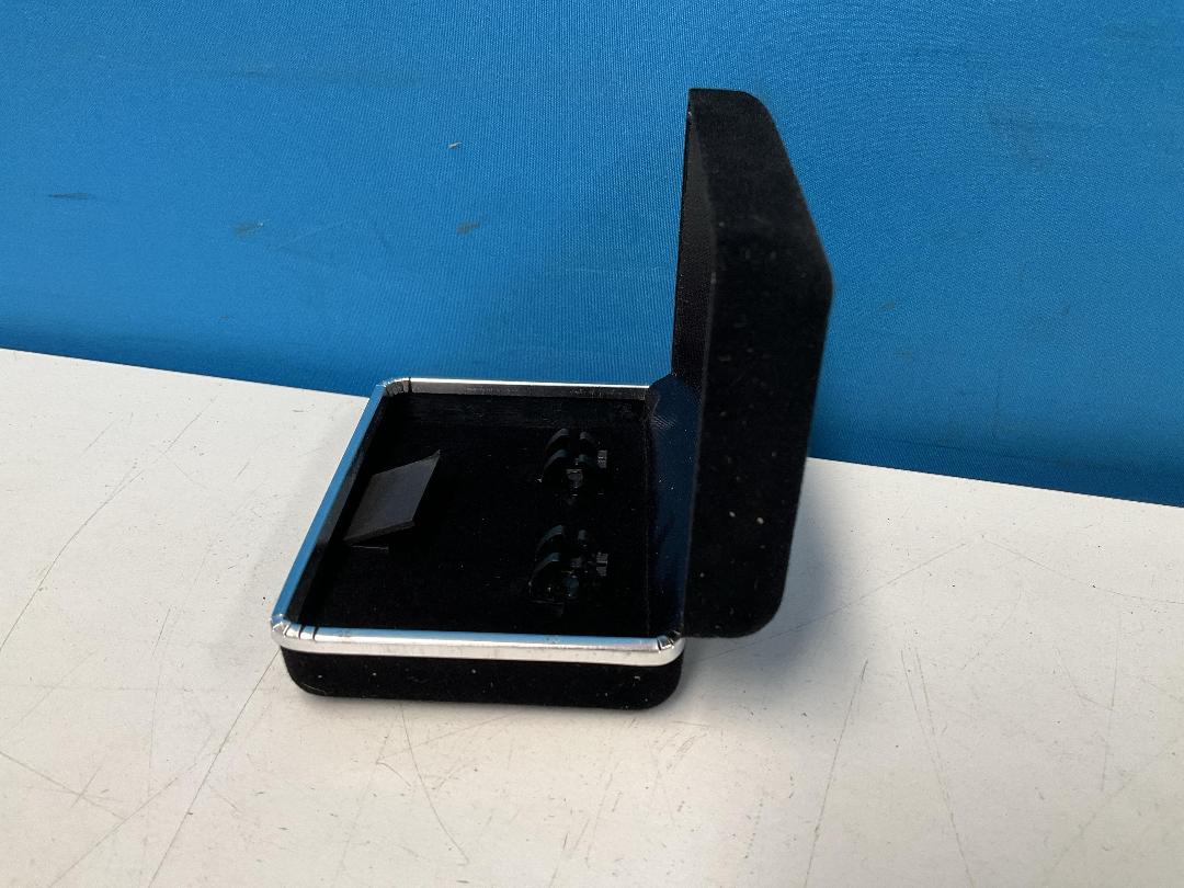 Photo '5' of 12x Black Metal & Fabric Jewellery Boxes  *NEW*