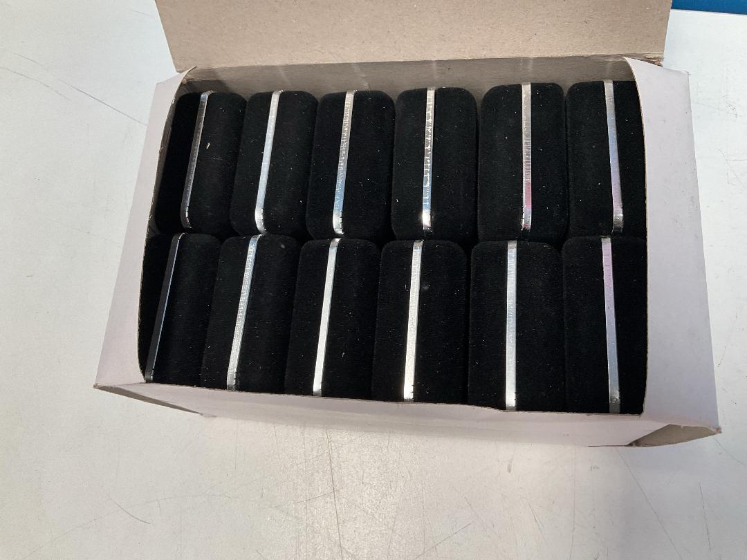 Photo '9' of 12x Black Metal & Fabric Jewellery Boxes  *NEW*