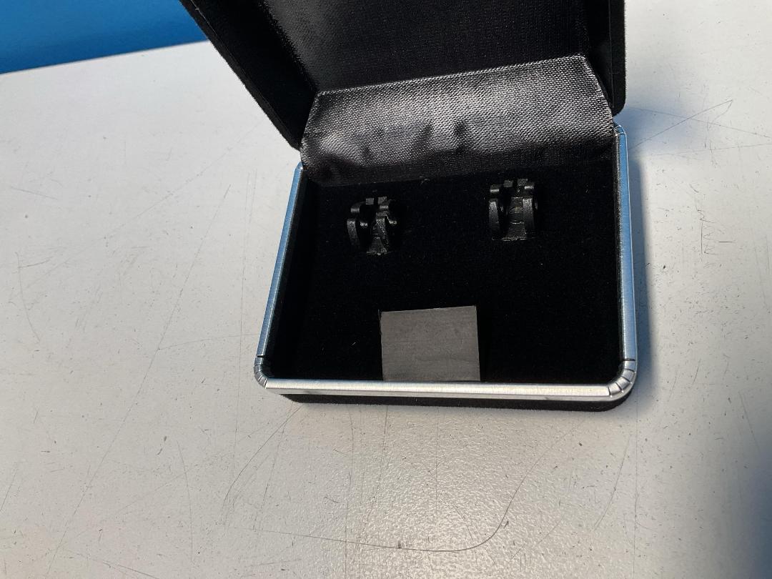 Photo '3' of 12x Black Metal & Fabric Jewellery Boxes *NEW* Photo '3' of 12x Black Metal & Fabric Jewellery Boxes *NEW*