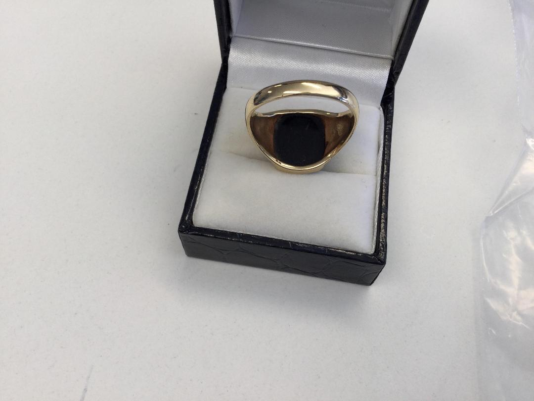 Photo '3' of Gold coloured Band with Black Coloured Stone