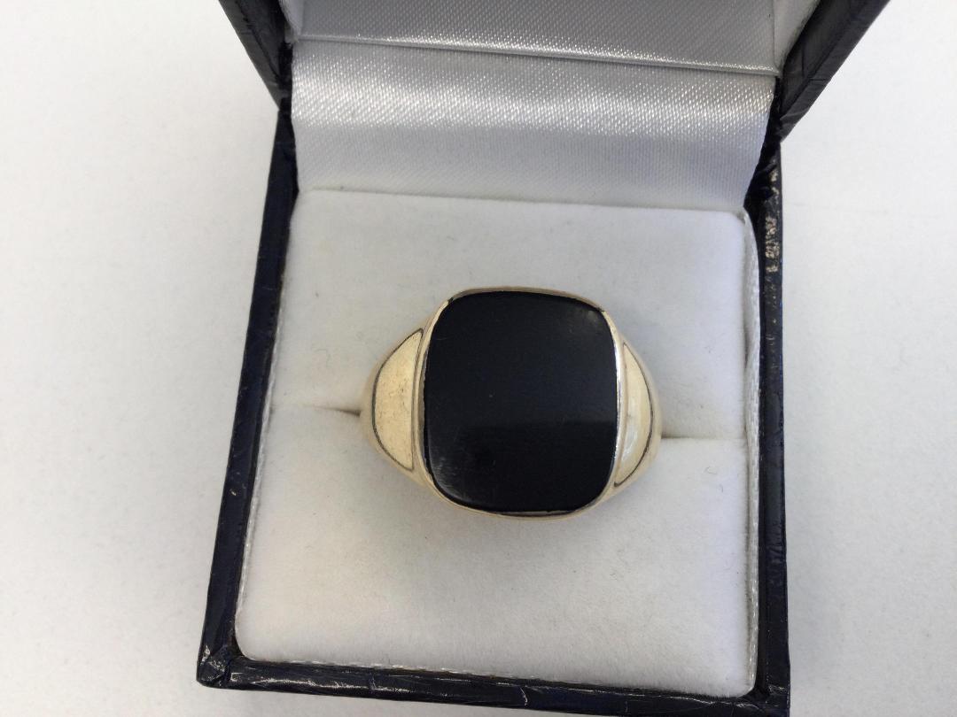 Photo '7' of Gold coloured Band with Black Coloured Stone