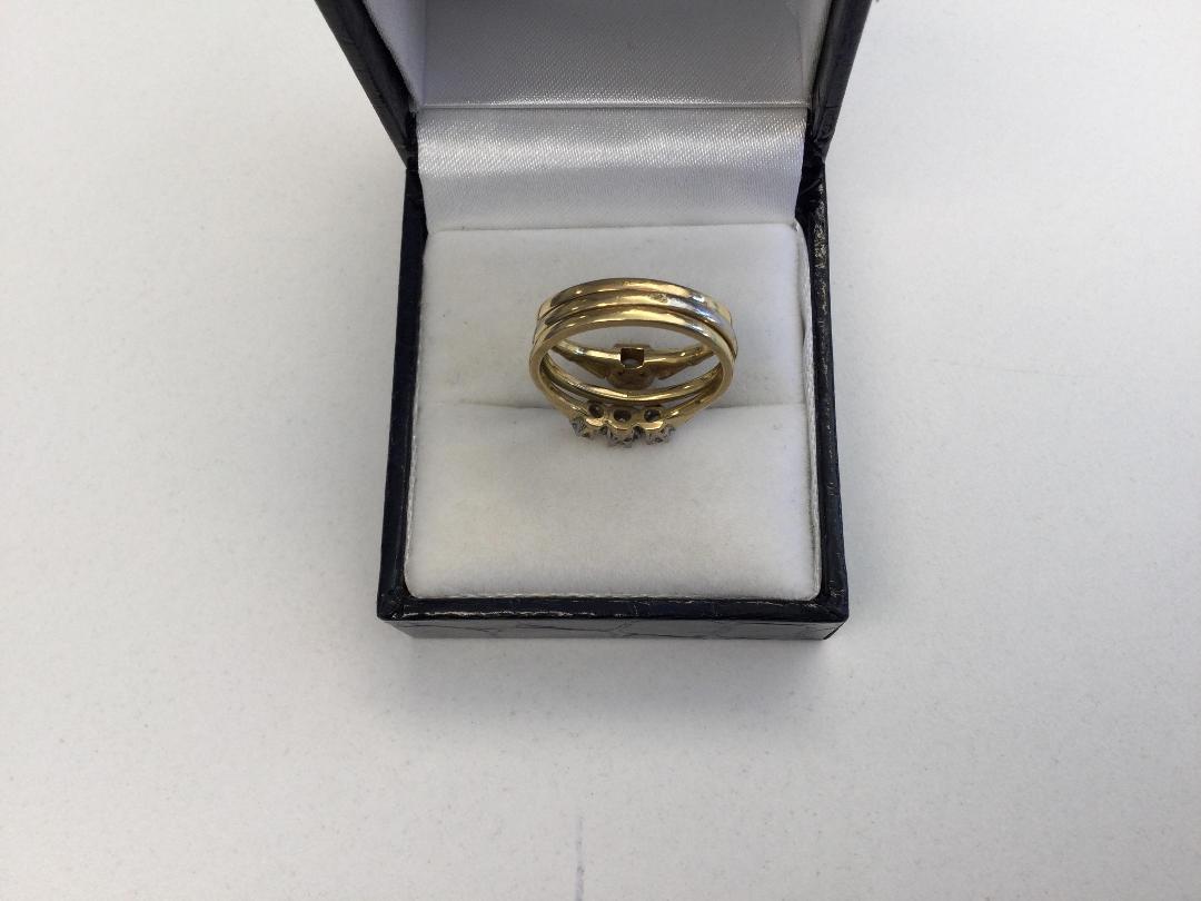 Photo '4' of Gold coloured Bands with Clear Coloured Stones