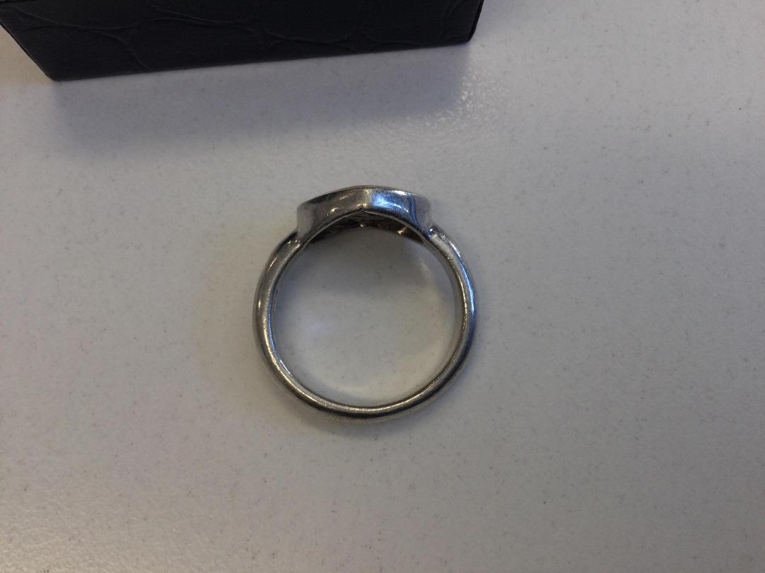 Photo '3' of Silver Coloured Ring with pink Heart stone