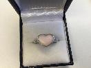 Thumbnail '2' of Silver Coloured Ring with pink Heart stone