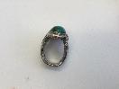 Thumbnail '6' of Silver Coloured Ring with Green coloured stone