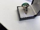 Thumbnail '3' of Silver Coloured Ring with Green coloured stone