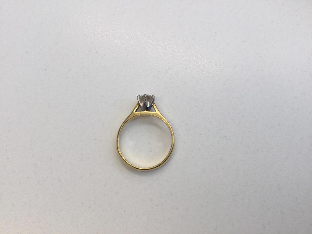 Photo '4' of Gold Coloured Ring with clear stone