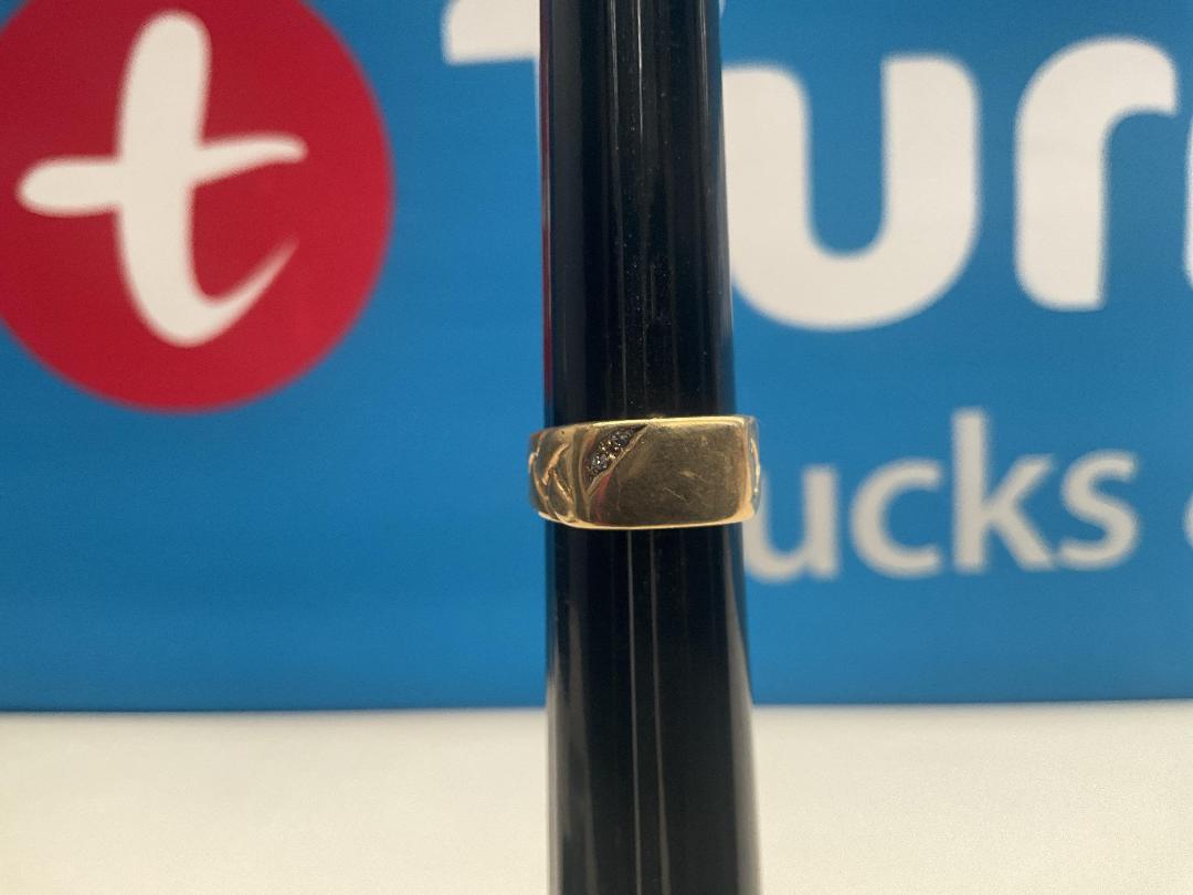 Photo '2' of 9CT ( & 0.02 ) Gold Ring w/ 2 Diamond Stones