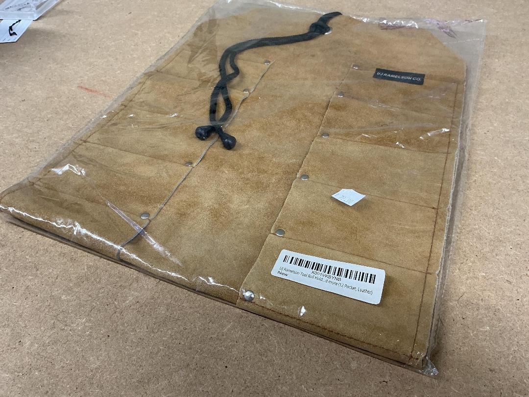 Photo '3' of UJ Ramelson 12 Pocket Leather Tool Roll Storage Case Pouch